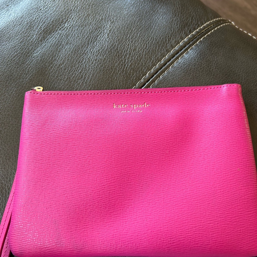 Kate Spade Pink Wristlet Clutch Sleek Design